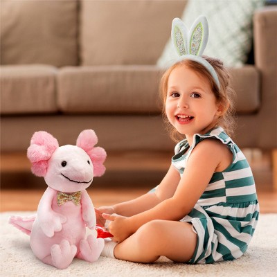 FAO Schwarz 12&#34; Axolotl with Bunny Ears Toy Plush