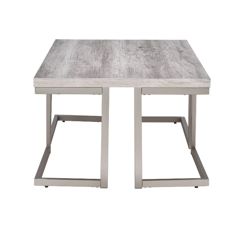 David Cocktail Metal Table Gray Driftwood - Steve Silver Co., 5 of 8