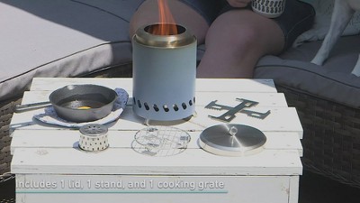 Compact Stainless Steel Smokeless Fire Pit Accessory Kit
