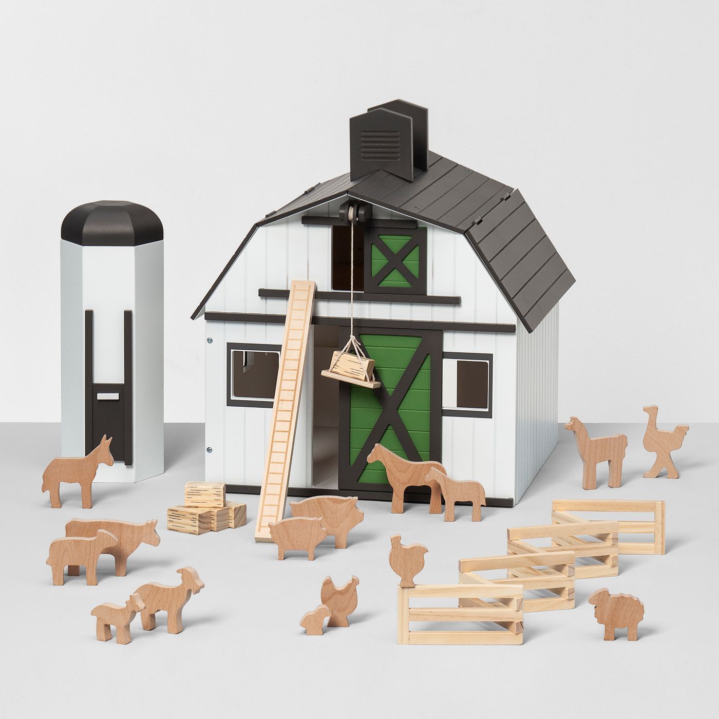 Toy Barn with Animal Figurines - Hearth & Hand™ with Magnolia - image 1 of 9