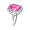 Ross-Simons 9.00 Carat Pink Topaz and .90 ct. t.w. White Topaz Ring in Sterling Silver - 3 of 4