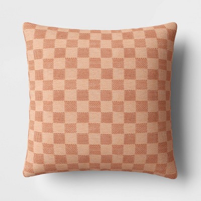 Checkerboard Woven Cotton Square Throw Pillow - Room Essentials™