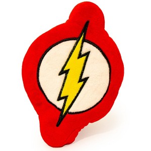 Buckle-Down Dog Toy Squeaker Plush - DC Comics Flash Icon Red White Yellow - 1 of 4