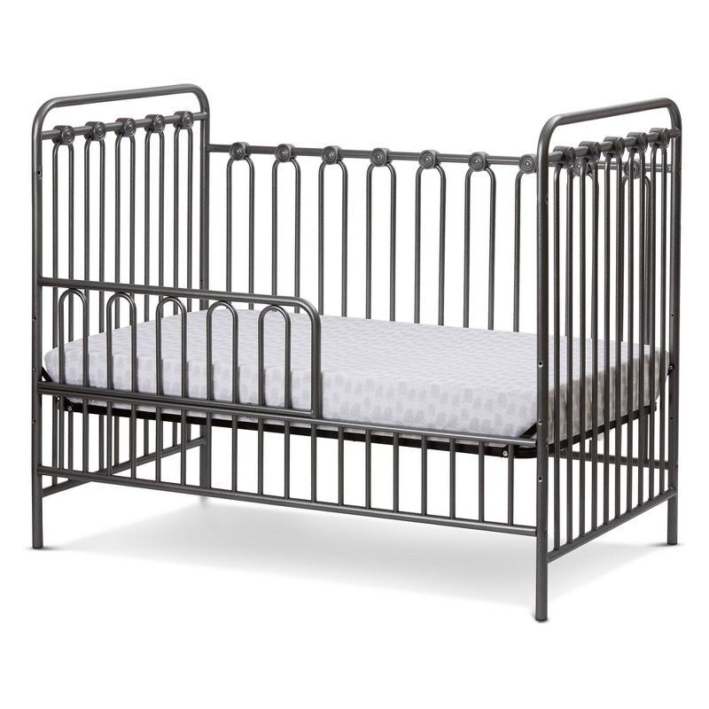 L.A. Baby Napa 3-in-1 Convertible Full Sized Metal Crib - Pebble Gray, 4 of 6