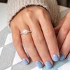 EVERLY JEWELRY  | Sterling Silver 1/4 CT TGW White Topaz And 8 - 8.5 MM White Freshwater Cultured Pearl Fashion Ring - 4 of 4