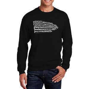 LA Pop Art Men's Word Art Crewneck Sweatshirt - Pledge of Allegiance Flag - 1 of 4
