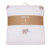 Lambs & Ivy Signature Elephant Creamy White Linen Embroidered Baby Crib Quilt - 3 of 3