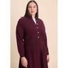 ELOQUII Gold Button Cropped Cardigan - 3 of 4