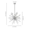Rennnsan Hestine 26" W 6 - Light Sputnik Bubble Glass Modern Dimmable Chandelier in Silver - 3 of 4