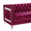 Heibero 89" Sofas Burgundy Velvet - Acme Furniture - 2 of 4