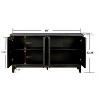60" Mid Century Modern Buffet Sideboard Cabinet with Solid Wood Legs, Antique Credenza Console Table with Diamond Pattern Doors, Storage Cabinet - 4 of 4