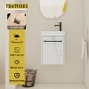 Vynxaria 16'' Floating Wall-Mounted Bathroom Vanity with Ceramic Sink & Soft-Close Cabinet Door, For Small Bathroom - 2 of 4