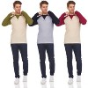 DARESAY Men's Thermal Crew Long Sleeve Henley Tops Base Layer Shirt, Pack of 3 - 2 of 4