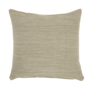 HomeRoots Taupe Distressed Stripes Throw Pillow - 1 of 4