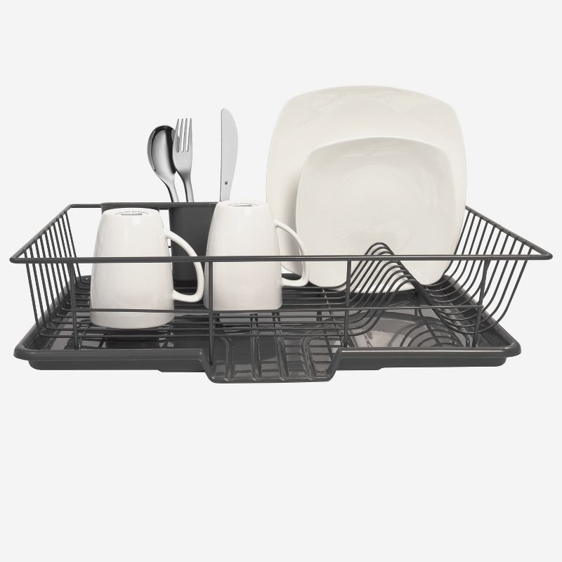 Steel 3-Piece Large Dish Drainer by Sweet Home Collection™, 2 of 5