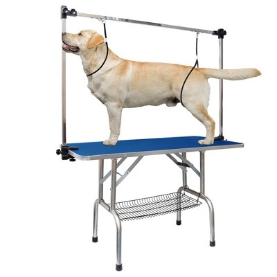LOVMOR Dog Grooming Table,Adjustable Home Pet Grooming Tables with Arm/Noose/Mesh Tray