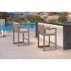 PURPLE LEAF Outdoor Bar Stools Set of 2 Modern Aluminum Barstools with Removable Cushion Patio Bar Stool for Kitchen Outside Island Backyarda - 2 of 4