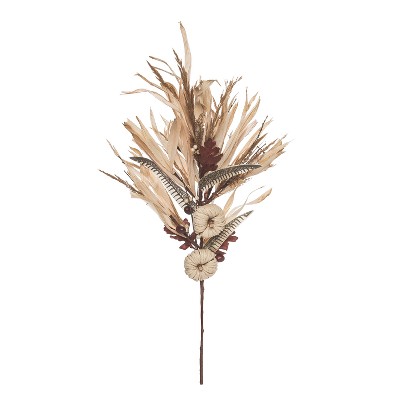 Transpac Natural Fiber 27.56 in. Brown Harvest Full Neutral Spray