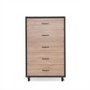 NicBex Rustic 5-Drawer Tall Bedroom Dressers,Chest of Drawers for Bedroom,Entryway,Wooden Dresser Chest - 3 of 4