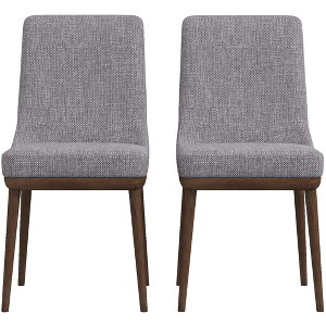 Vynxaria Chic Gray Dining Chairs (Set of 2) - 1 of 4