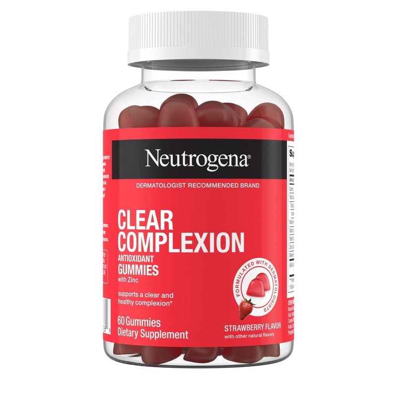 Neutrogena Clear Complexion Antioxidant Gummies with Zinc, Vitamin A, C &#38; E - Strawberry Flavor - 60 ct, 3 of 12