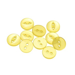 Unique Bargains Round Resin 2-Hole Fish Eye Craft Replacement Sewing Button 10 Pcs - 1 of 4