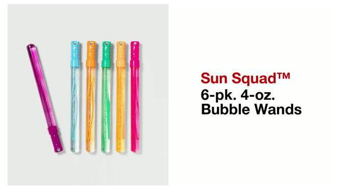 6pk 4oz Bubble Wands - Sun Squad&#8482;, 2 of 14, play video