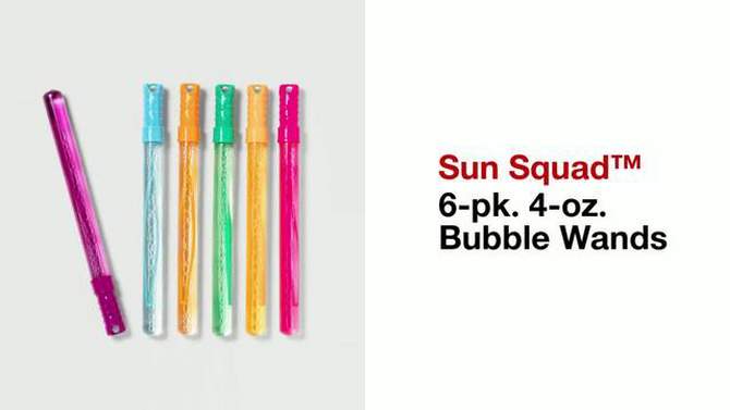 6pk 4oz Bubble Wands - Sun Squad&#8482;, 2 of 14, play video