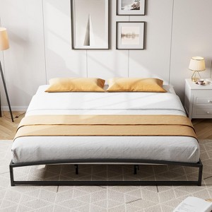 6 Inch Twin Metal Bed Frame,Heavy Duty Low Profile Twin Bed Frame,No Box Spring Needed, Easy Assembly - 1 of 4