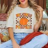 Simply Sage Market Women's Hey There Pumpkin Flowers Short Sleeve Garment Dyed Tee - 2 of 4