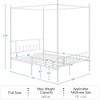 Yaheetech Metal Canopy Platform Bed Frame with Headboard and Footboard and Slatted Structure - 3 of 4