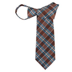 Men's Plaid 3.5 Inch W And 20 Inch L Zipper Neckties - 1 of 3