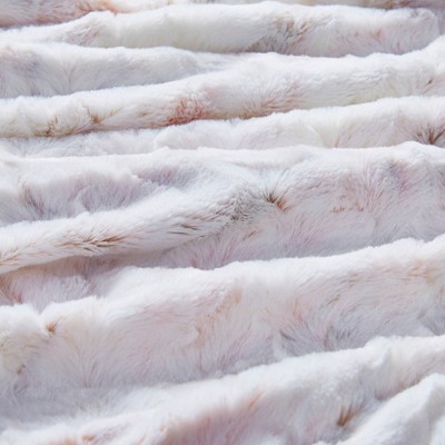 Blush Marble Oversized Reversible Faux Fur Throw
