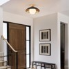 Rennnsan Velcora 14" W 1 - Light Gold Foiled Milk Glass Modern Dimmable Semi Flush Mount in Black - 4 of 4