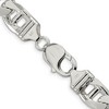 Black Bow Jewelry Men's 10.5mm Sterling Silver Solid Flat Cuban Anchor Chain Necklace - 3 of 4