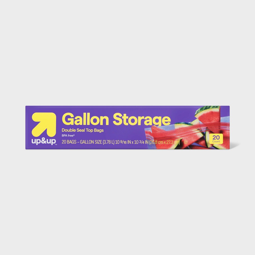 (Case of 12 Boxes) Gallon Storage Bags - 20ct - up & up™