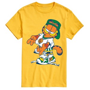Men's - Garfield - Street Fashion Peace Pose Short Sleeve Graphic T-Shirt - 1 of 4