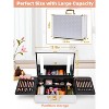 Portable Makeup Case with Mirror Travel Makeup Bag Cosmetic Organizer Box with Locks - 3 of 4