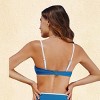 Women's Chic Sporty Textured Contrast Trim Bikini Top - Cupshe - 3 of 4