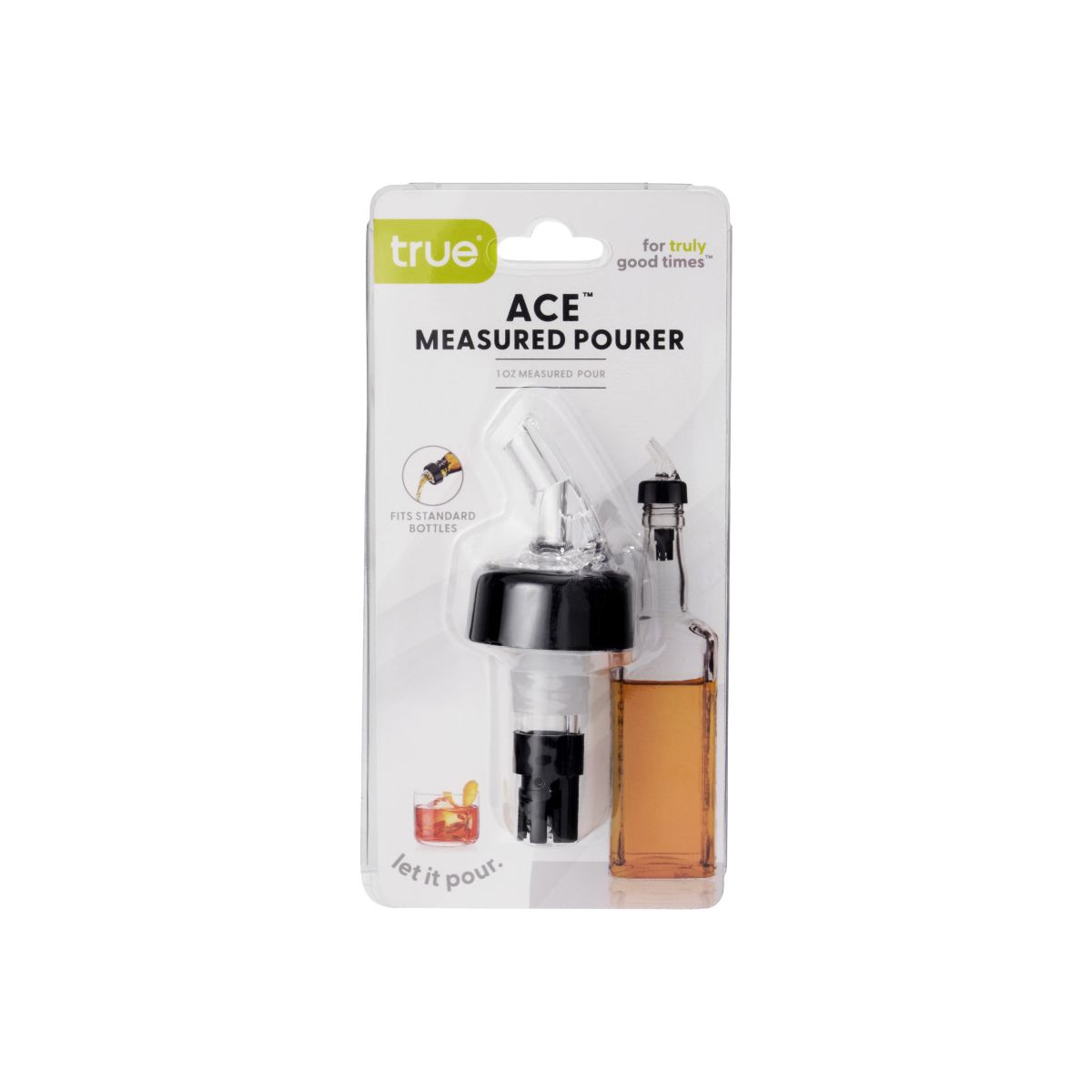 True Ace Measured Liquor Pour Spout, 1 Ounce Pourer, Fits Standard Liquor Bottles, Bar & Cocktail Accessories, Plastic, Set of 1 - thumbnail 7