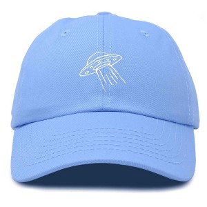 Dalix UFO Embroidered Alien Dad Hat Cotton Baseball Cap Adjustable Mens - 1 of 4
