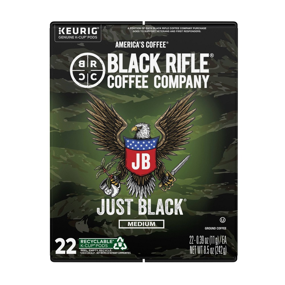 Photos - Coffee JUST Black Rifle  Company  Black Medium Roast  Pods - 22ct 