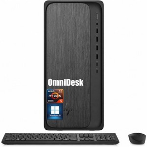 HP OmniDesk Tower Desktop Computer with AMD Ryzen 5 8500G, 32GB RAM ...