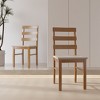 Racxily Scandinavian Dining Chairs, Set of 2 Upholstered Wooden Chairs with Horizontal Back for Dining & Living Room - 4 of 4