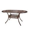 NicBex 59.2"/ 67.5"/61"Outdoor Dining Table,Round  Patio Table with Aluminum Frame for 2 to 4 Chairs,Outdoor Furniture,Copper/Black/Bronze - 2 of 4