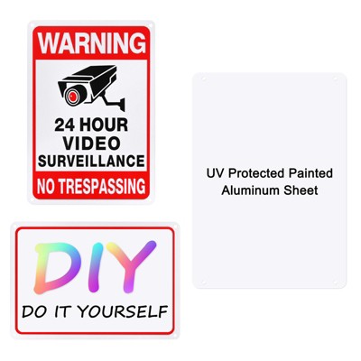 Unique Bargains Aluminum Reflective UV Protected Waterproof White Blank Metal Signs 1 Pc