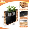 TUYOHW Metal Planter Box, Rectangular Planter Box with Drainage Holes, Large Planters with Removable Shelf for Outdoor Plants, Black - 3 of 4