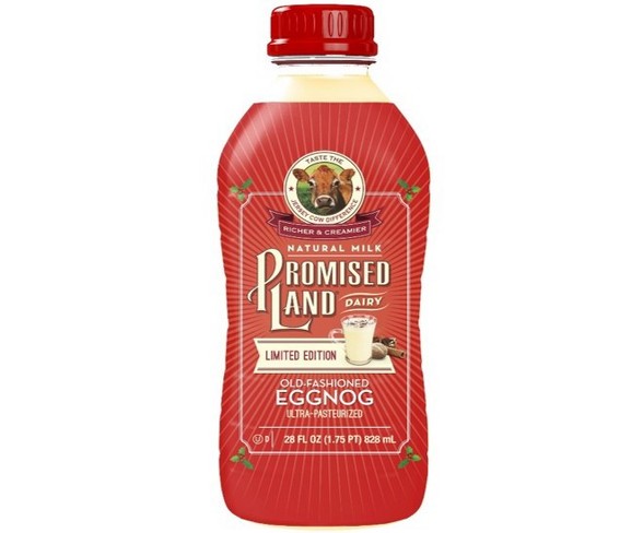 Promised Land Old Fashioned Egg Nog Ultra Pasteurized Natural Milk - 28 fl oz