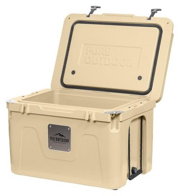 Monoprice Emperor Cooler - 50 Liters - Tan | Securely Sealed, Ideal for The Hottest and Coldest Conditions - Pure Outdoor Collection