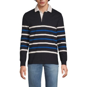 Lands' End Men's Long Sleeve Solid Rugby - 1 of 3